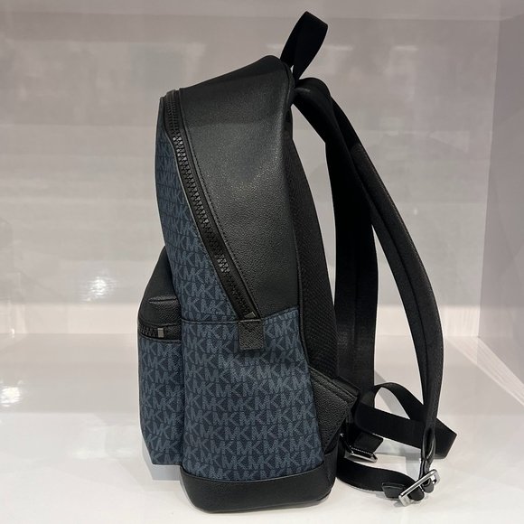 Michael Kors Men's Cooper Large Backpack Center Stripe MK Blue Multi - Picture 4 of 8